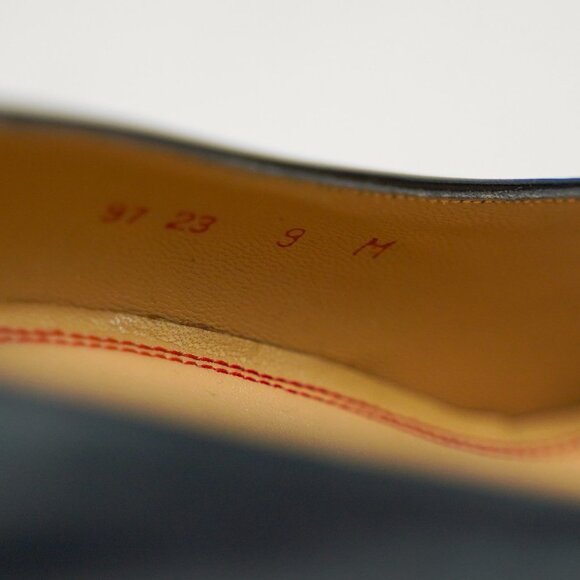 CHARLES JOURDAN Navy All Leather Pumps - Picture 8 of 9